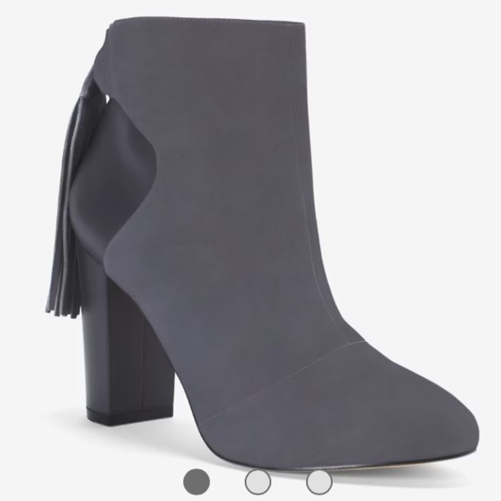 White House Black‎ Market Suede Tassel Ankle Booties